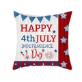 Housse de coussin Fête de l'Indépendance avec motif bois blanc et étoiles pour canapé - White Wood Fireworks (TPR475-15)