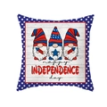 Housse de coussin Jour de l'Indépendance avec gnomes et drapeau américain sur fond bois - Gnome Rocket Style (TPR475-17)