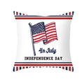 Taie d'oreiller fête de l'indépendance avec drapeau américain et lettrage 4 juillet - Sketch Flag Style (TPR475-21)