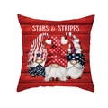 Housse de coussin Fête de l'Indépendance avec bois rouge et gnomes patriotiques - Red Wood Gnome (TPR475-5)
