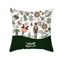 Christmas Nutcracker cushion cover with Merry Christmas text and festive patterns - Layered Illustration Wishes (TPR486-8)