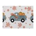 Waterproof autumn placemat with vintage blue truck, pumpkins, and maple leaf pattern - Blue Truck Pumpkin Pattern (CD097-8)