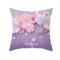 Purple peach skin pillowcase with 3D floral heart design for Happy Mother's Day decor - 45x45cm Pillowcase Only / Lavender 3D Floral Heart Style (TPR276-18)