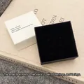 Set scatola quadrata compatta per gioielli con inserti per anelli, orecchini e collane - 7.5x7.5x3.5cm / Scatola bianca piccola con coperchio