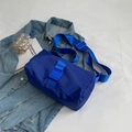 Königsblaue Oxford-Umhängetasche aus Nylon für Fitness mit verstellbarem breitem Gurt - Klein-Blau