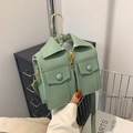 Sac à main unique en forme de veste vert menthe en cuir PU avec détails dorés - Vert