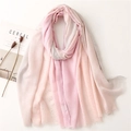 Chal degradado rosa y gris efecto lino con puntos dorados brillantes sobre fondo claro - Rosa