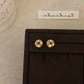 Elegant gold twisted knot stud earrings for women with textured matte finish design - Twist Knot (A-1276 Small) / Gold