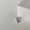 Minimalist silver organic irregular ring with polished finish and modern luxury style - C-7 Silver Glossy (Oval Surface Style)