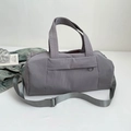 Gray large capacity waterproof nylon sports gym bag with adjustable shoulder strap - Gray