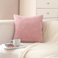 Moderne vierkante kussenhoes van corduroy in oudroze met zachte geribbelde textuur - 30*50cm (Alleen sloop) / Roze