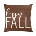 Moderne braune Kissenhülle aus Polyester mit weißem happy FALL Schriftzug für den Herbst - Dunkelbraun Happy Fall (JYM460-2)