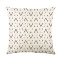 Fodera per cuscino da esterno impermeabile con motivi geometrici grigi su lino beige - Stile Matrice Geometrica Beige Grigio Scuro (SF002-16)