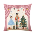 Weihnachtlicher Kissenbezug mit Nussknacker und Ballerina Motiv für Sofa Dekorationen - Nussknacker Theater Szene (JYM504-4)