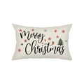 Rectangular Merry Christmas decorative throw pillow cover with festive holiday print - Jyz007-7 / 30*50cm (No Insert)