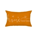 Orange pumpkin lumbar pillow cover with white home sweet home script and heart - 30*50cm (Insert Not Included) / Orange Home Sweet Home Print (JYZ006-1)