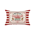 Gingerbread Bakery Christmas lumbar pillow cover with red and white festive stripes - Jyz007-2 / 30*50cm (No Insert)