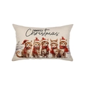 Christmas cat lumbar pillow cover with five kittens and Merry Christmas print - Christmas Cats (JYZ009-6)