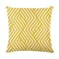 Federa per cuscino da esterno impermeabile con motivo geometrico giallo e bianco - Stile Geometrico Labirinto Giallo e Bianco (SF002-7)
