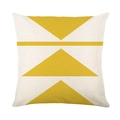 Fodera per cuscino da esterno impermeabile con triangoli geometrici gialli e beige - Stile Triangolo Color Block Giallo Bianco (SF002-9)