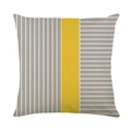 Federa per cuscino da esterno impermeabile con linee geometriche grigie e gialle stile lino - Stile Blocchi Geometrici Moderni Grigio Giallo (SF002-12)