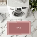 Tappetino da bagno assorbente in fango di diatomee rosa cipria con stampa HOME - 40*60cm / Rosa Cipria-HOME (D6-2)