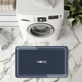 Tappetino da bagno assorbente blu scuro con motivo a cuore H❤ME bianco per bagno - 40*60cm / Blu Scuro-HOME (D6-3)