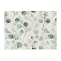 Mantel individual de lino impermeable con estampado de eucalipto verde en acuarela - Material Algodón Lino Pequeño / Hojas de Eucalipto (CD107-1)