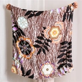 Close-up of large scarf featuring ethnic floral prints and delicate fringe details - 180*90CM / Bohemian Mixed Print (SL1910-010)