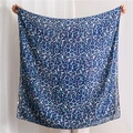 Pañuelo grande de gasa con estampado de leopardo azul para mujer, ligero y transpirable - 180*90CM / Leopardo Azul (SL2002-012)