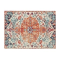 Böhmische rechteckige hitzebeständige Tischmatte mit orangefarbenem Vintage-Blumenmuster - 32x21 / Baumwolle Leinen / Muster 1 (CD111-1)