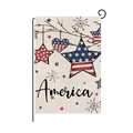 Drapeau de jardin Fête de l'Indépendance avec motifs américains sur tissu polyester - 30*45cm / Hyq061-7