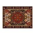 Bohemian rectangle placemat with vintage Persian pattern in red and navy colors - Octagram Persian (CD110-9)