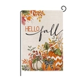 Double-sided Easter garden flag with bunnies and eggs for outdoor holiday decoration - Pumpkin Maple Berry Hello Fall Style(HYQ066-7)