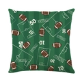Green football stadium stripes decorative throw pillow case with varsity pattern - 45x45CM (No Core) / Football Field Stripe Pattern (JYM619-1)