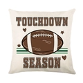 Beige football cushion cover with Touchdown Season print for sofa decoration - 45x45CM (No Core) / Touchdown Season Pattern (JYM619-2)