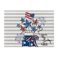 Independence Day placemat with Liberty Mason jar design on patriotic striped background - Liberty Jar Style (CD112-6)