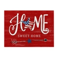 Independence Day polyester table mat with patriotic Home Sweet Home print design - Sweet Home Style (CD112-9)