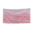 Absorbent pink beach towel featuring a dreamy ocean wave landscape print for travel - Pink Ocean Waves (STJ004-6)