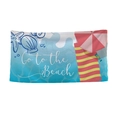 Blue and white gradient beach towel with starfish and Go to the Beach print - Go To The Beach (STJ005-6)