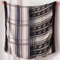 Klassieke sjaal in Britse stijl met koetspatroon en elegante strepen - 180*90CM / Zwart
