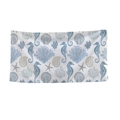 Travel beach towel with ocean life prints featuring seahorses, starfish and corals - Sea Creatures (STJ004-3)