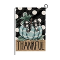 Double-sided Easter garden flag with blue pumpkin and thankful text decoration - Blue Pumpkin Thankful Style(HYQ066-4)