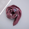 Écharpe en maille bordeaux pour enfants avec étoiles blanches et franges, douce et chaude - 65*68cm / Bordeaux