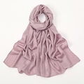 Close-up of lilac pearl bubble hijab with elegant silver bead accents and radial texture - Lilac Purple Radial Rhinestone Style (YW378-6#Light Pink)