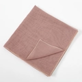 Detail of mercerized cotton scarf showing delicate beige stitching and breathable fabric - 110*110 / Pink