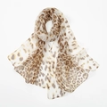 Sciarpa classica leopardata in chiffon da donna scialle lungo leggero protezione solare - 160x50cm / Leopardo Giallo (XQ517-2#)