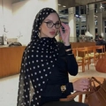 Lightweight black voile scarf with white polka dots for women in a cafe setting - Style 11 (As Pictured)