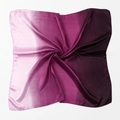Elegante foulard quadrato in raso di seta con sfumatura da rosa a viola e finitura lucida - Sfumatura Rosa e Viola