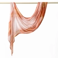 Floral print headscarf in orange and pink gradient with golden texture details - 180cm x 70cm / Orange Pink White Artistic Gradient (YW418-1#)